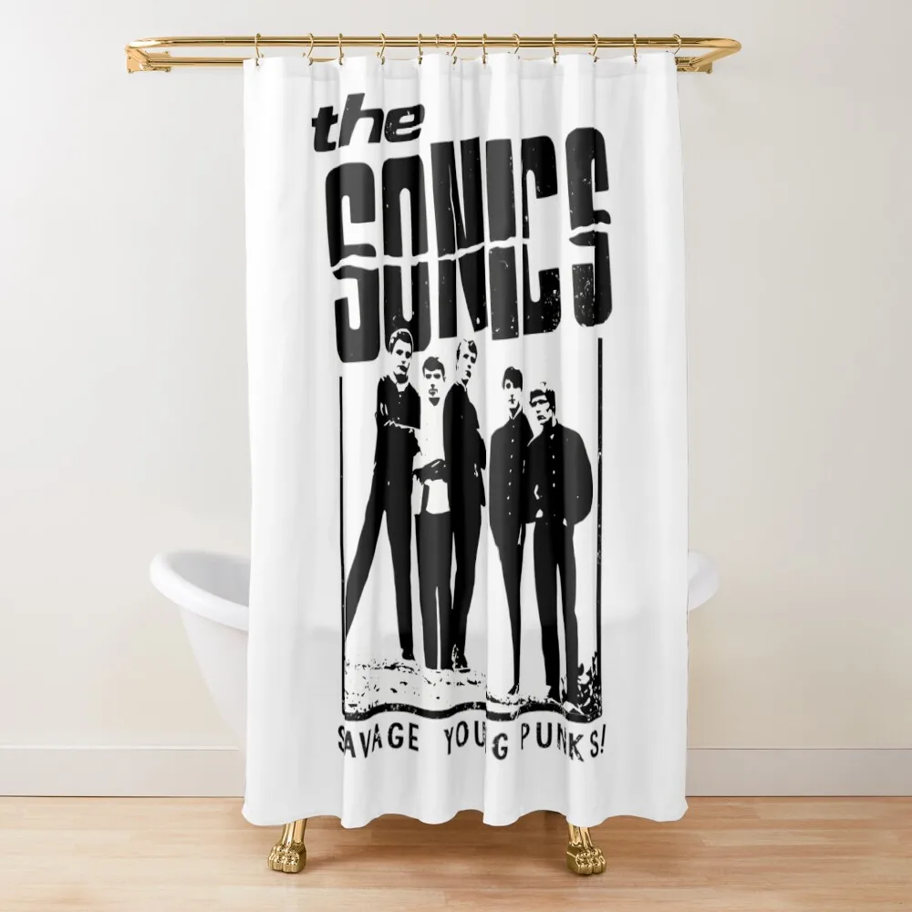 

The Sonics Black Shower Curtain Bathroom Accessories Bathroom Shower Set Elegant Bathroom Modern Accessory Bathrooms Curtain