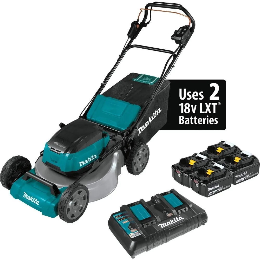 

18V X2 (36V) LXT® Lithium‑Ion Brushless Cordless 21" Self Propelled Lawn Mower Kit with 4 Batteries (5.0Ah)