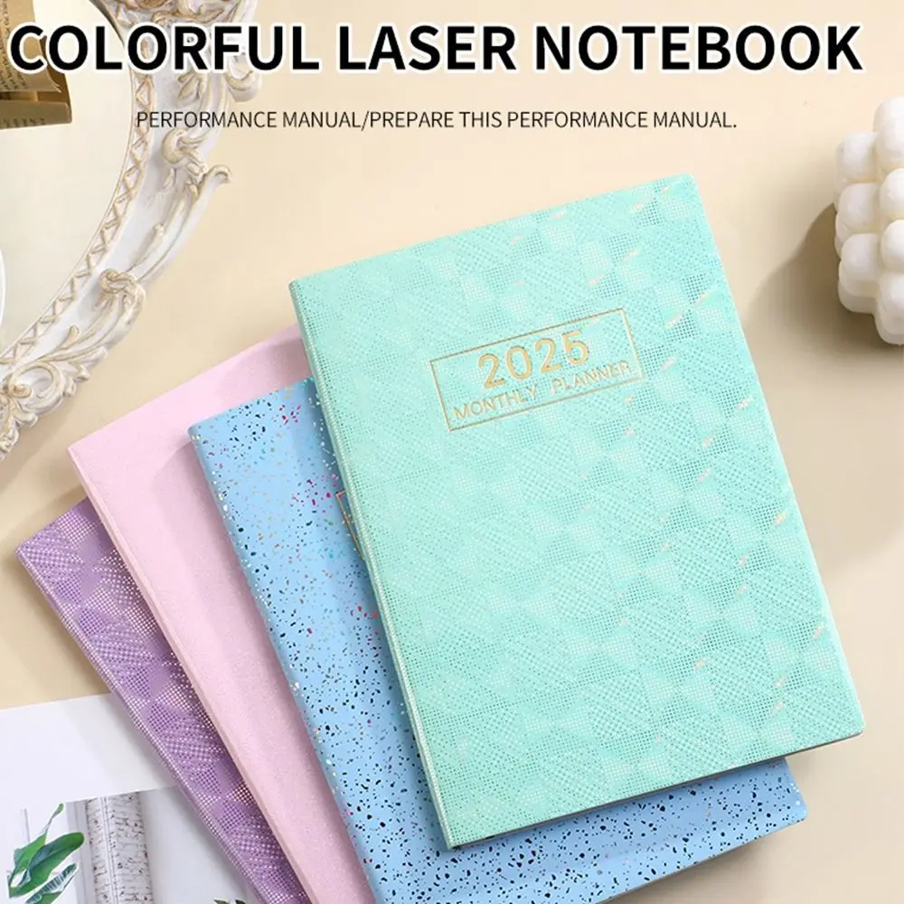 Laser 2025 English Notebook Efficiency Plan English A5 Mini Pocket Notebook To Do List Colorful Schedule Planner Notepad