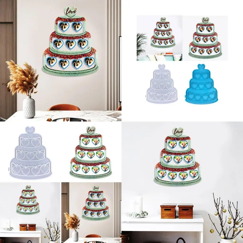 

Геометрическое зеркало, торт, любовь, фоторамка, эпоксидная форма для рукоделия, декоративная форма