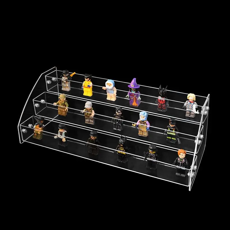 Staircase Lego Display Rack, Large Capacity Phantom Ninja Lego Figurine Storage Box, Small Doll Figurine, Elevated Platform