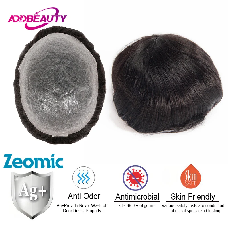 

Противомикробный мужской парик, полный PU 0,02-0,03 мм, индийские человеческие волосы Remy, мужские парики, тонкая кожа, Vloop, капиллярный протез, натуральные парики