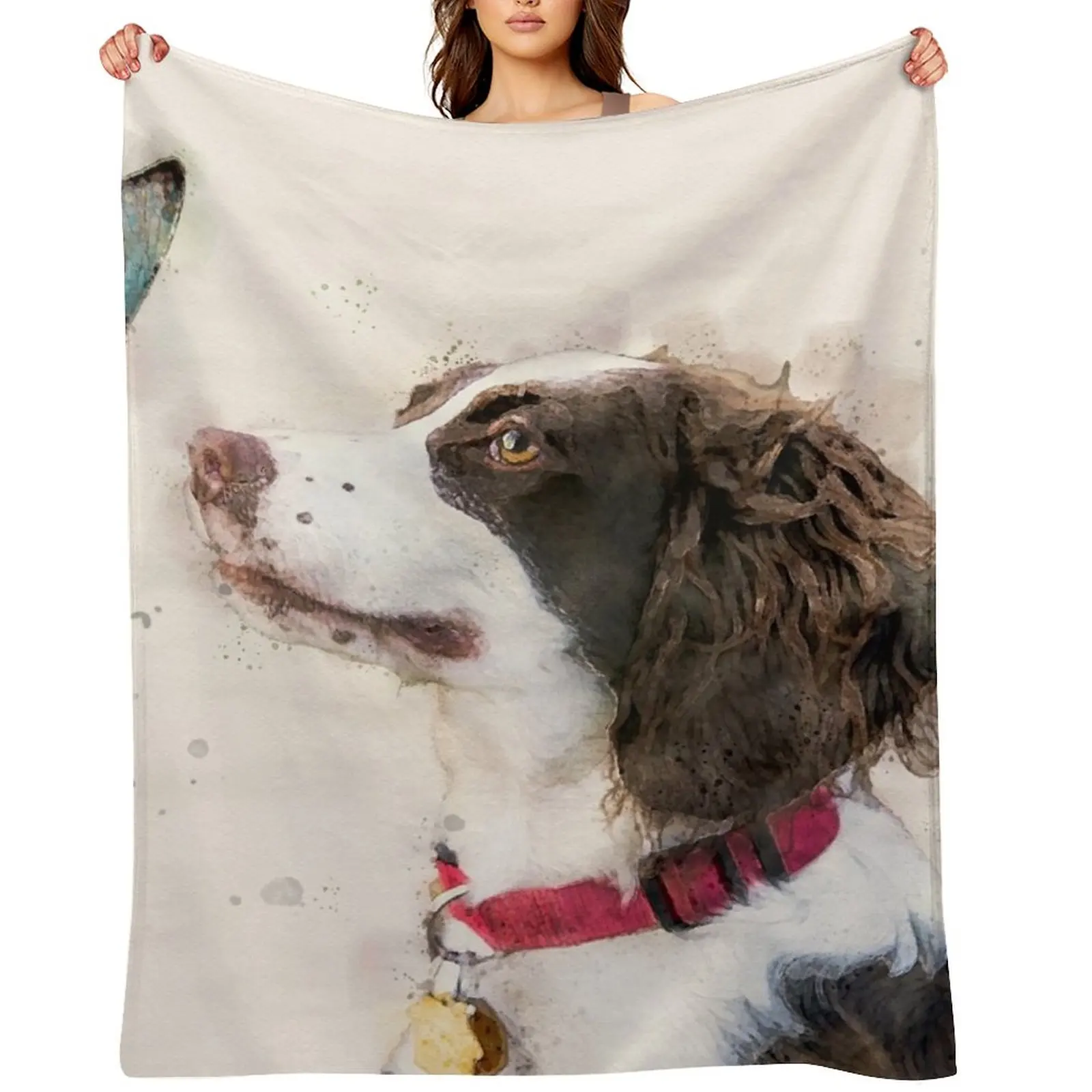 English Springer Spaniel watercolor Throw Blanket Beautifuls manga Thin Sofas Blankets