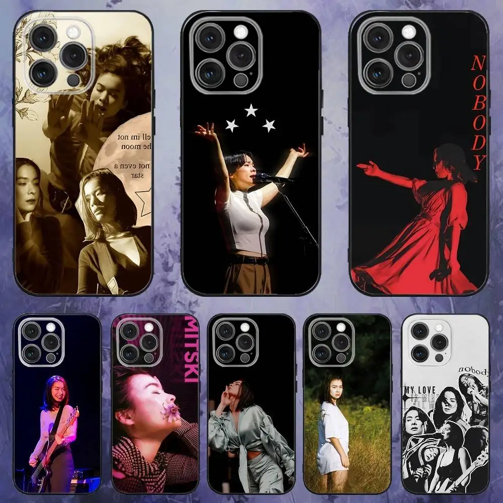 

Hip Hop Singer M-Mitski Phone Case For iPhone 17,16,15,14,13,12,Pro,Max,Plus,E,SE4,Air,Mini Black Soft Box