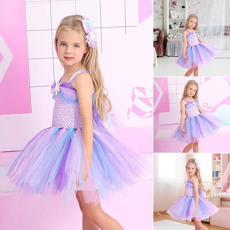 

Princess Mermaid Dress Portable Mermaid Dressing Up Costume Costume Tutu Skirt Dresses For Fancy Dress Party Girl Toddlers