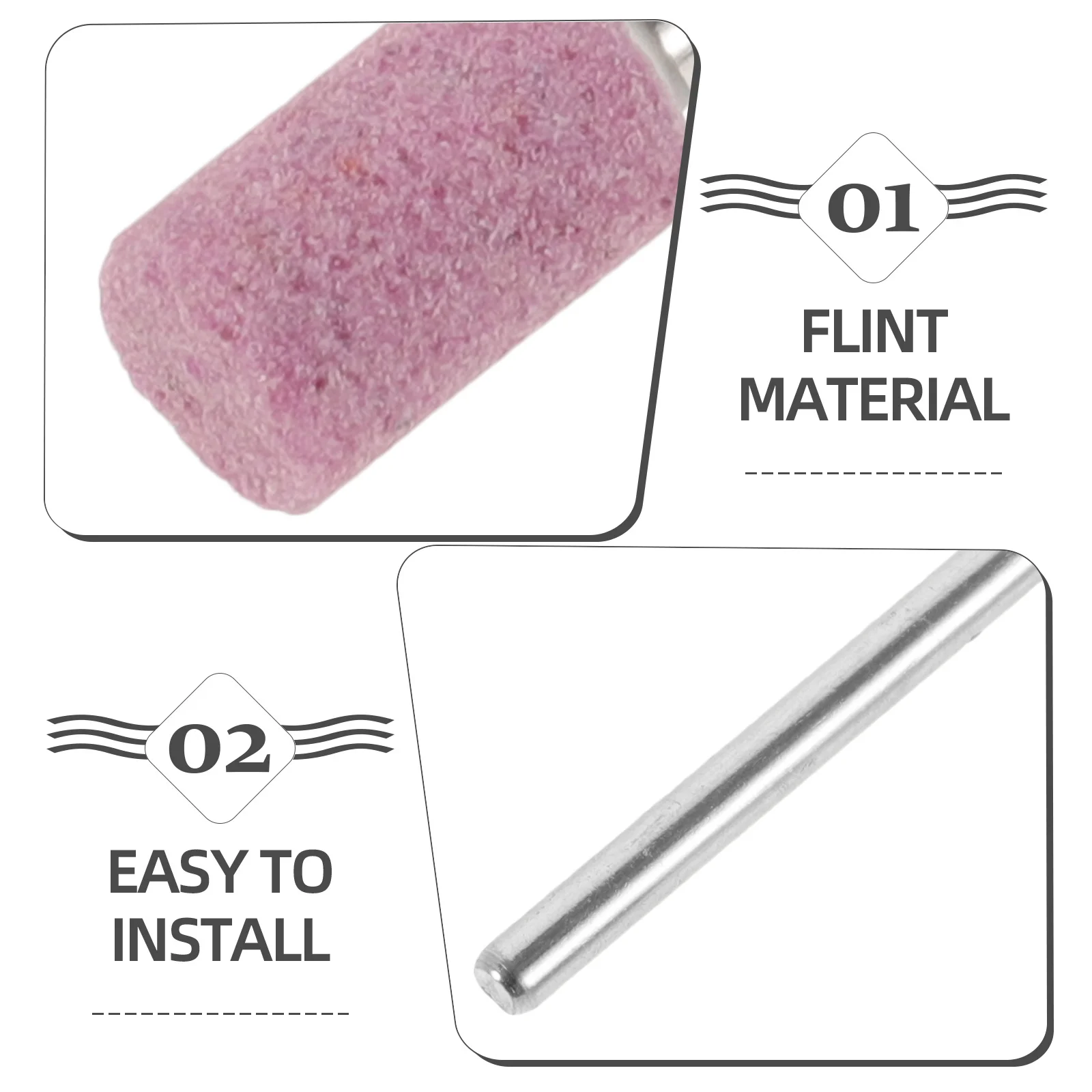 

50Pcs Abrasive Mounted Stone Grinding Wheel Sanding Drill Bit 6mm Polishing Bits for Rotary Tool Sanding Drill Bit