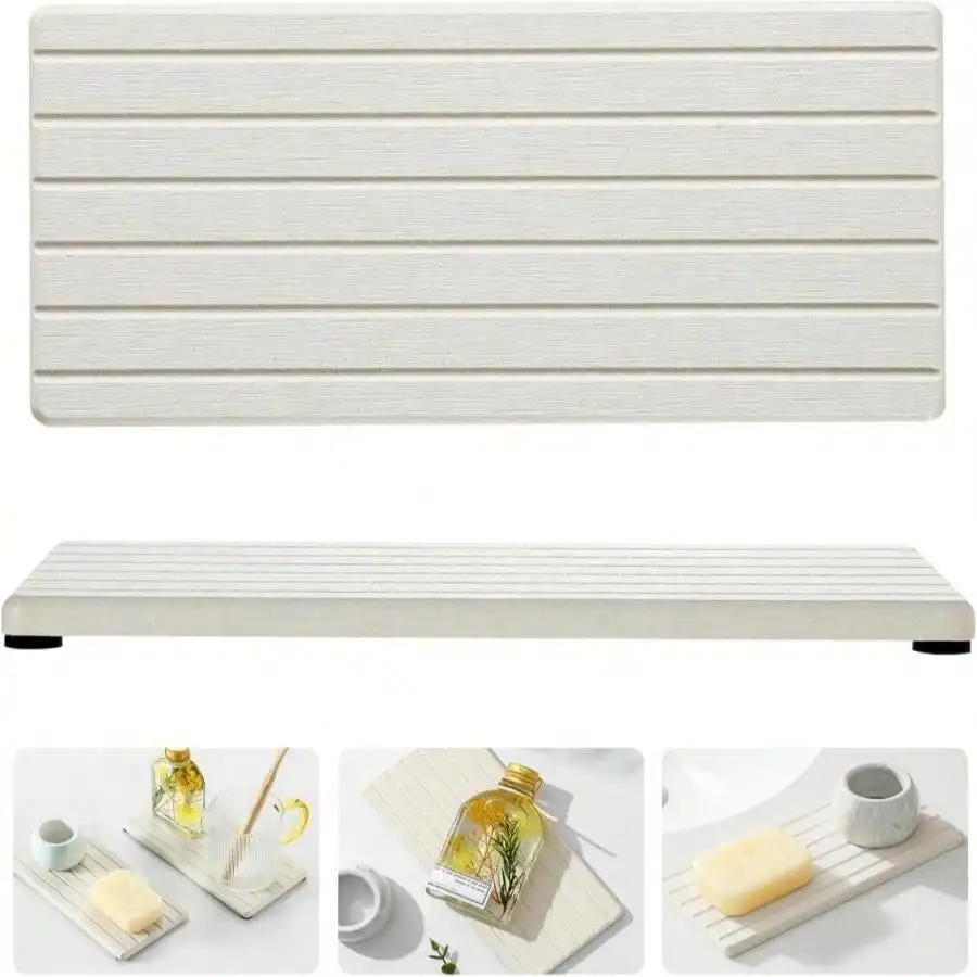 

2PCS 8"*38" White Quick-Dry Water Absorbing Stone Tray