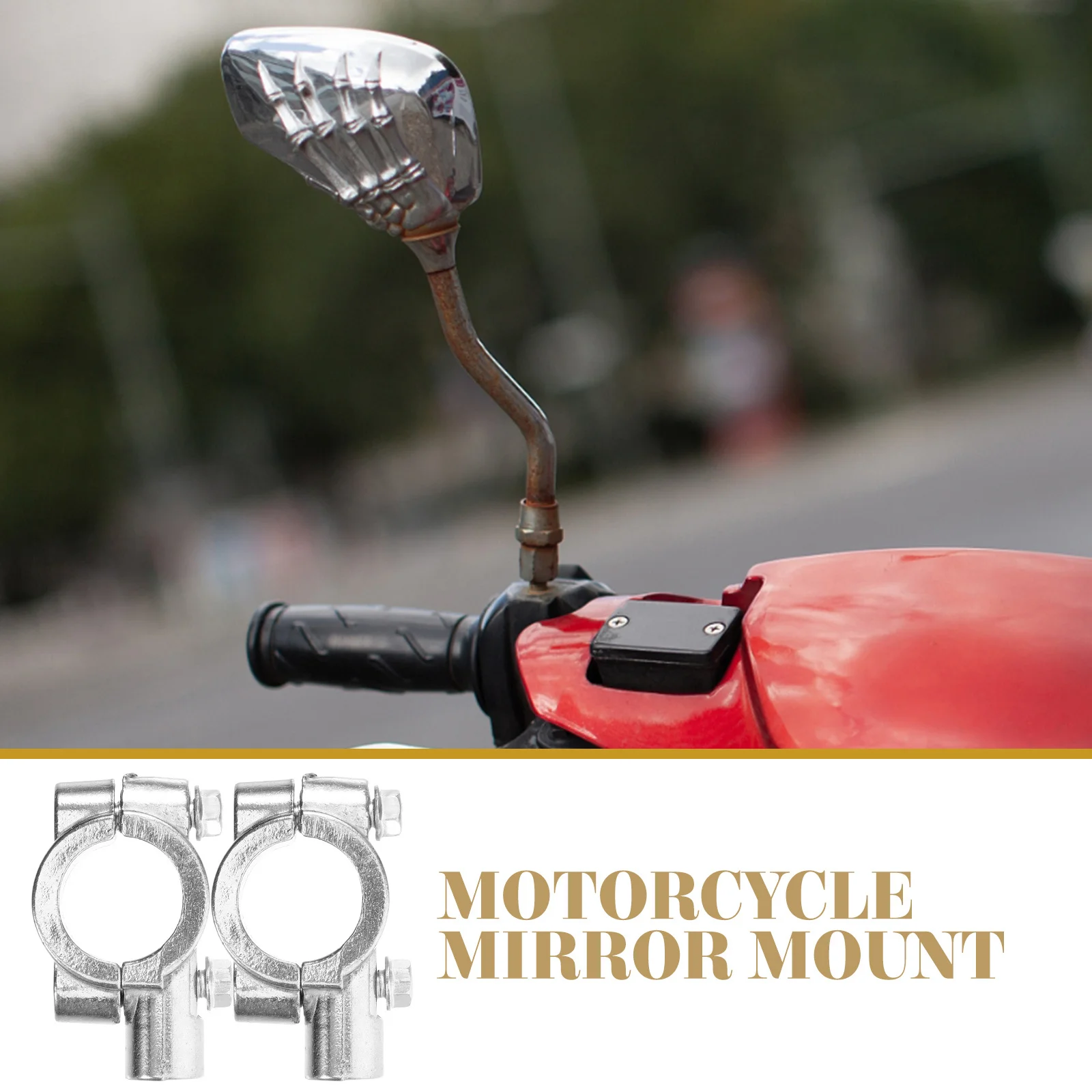 

2Pcs Motorcycle Mirror Mount Durable Lightweight Metal Wide Compatibility Easy Install Enhanced Visibility Night Safety