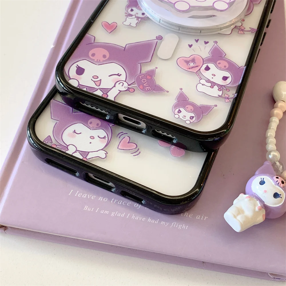 Casing Magnetik Kulomi Halloween Lucu untuk Magsafe iPhone 11 12 13 14 15 16 17 Pro Max Cover Plus 16 E dengan Penutup Berengsel
