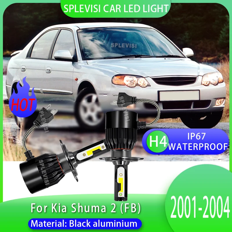 

2 шт. светодиодные лампы 60 Вт с прочной конструкцией, противоударные галогенные фары 12 В, замена для Kia Shuma 2 (FB) 2004 2003 2002 2001