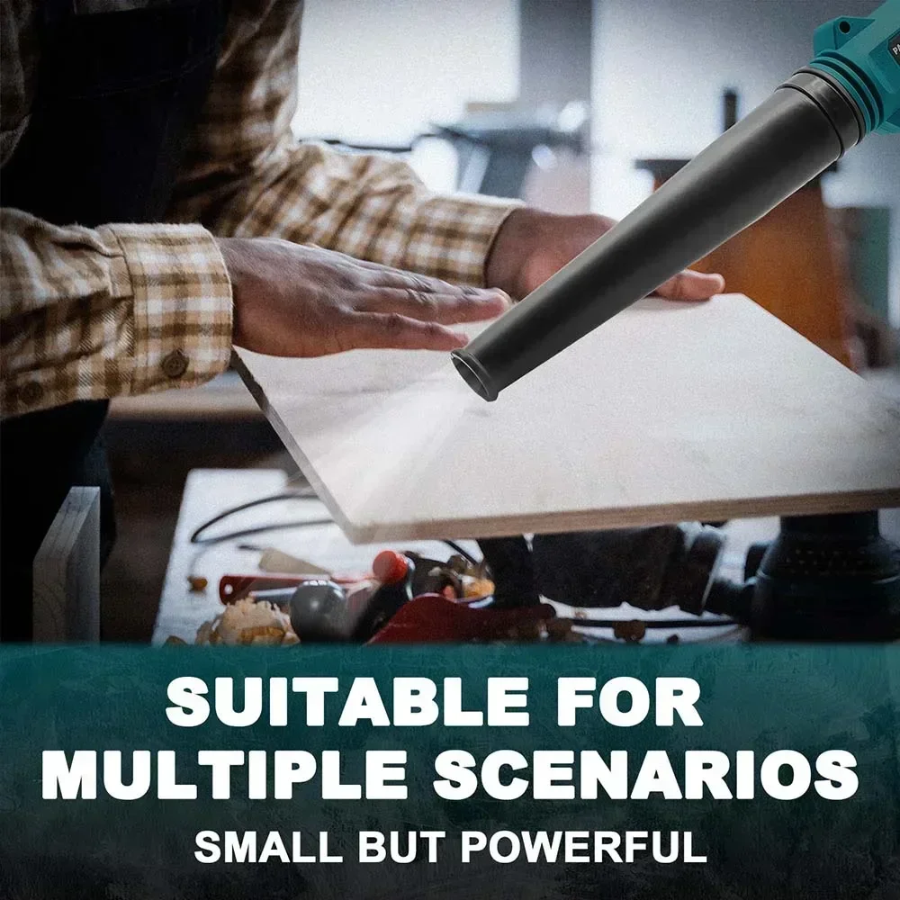 2 In 1 Cordless Electric Air Blower Handheld Leaf Computer Dust Collector Cleaning Power Tool For Makita 18V Battery(No Battery)