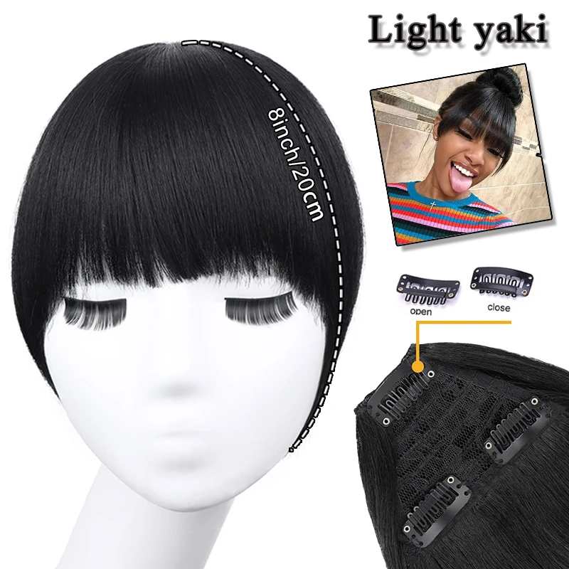 Ynthetic wig poni lembut untuk wanita, wig poni tahan suhu tinggi penggunaan Harian 1 buah kualitas tinggi untuk wanita