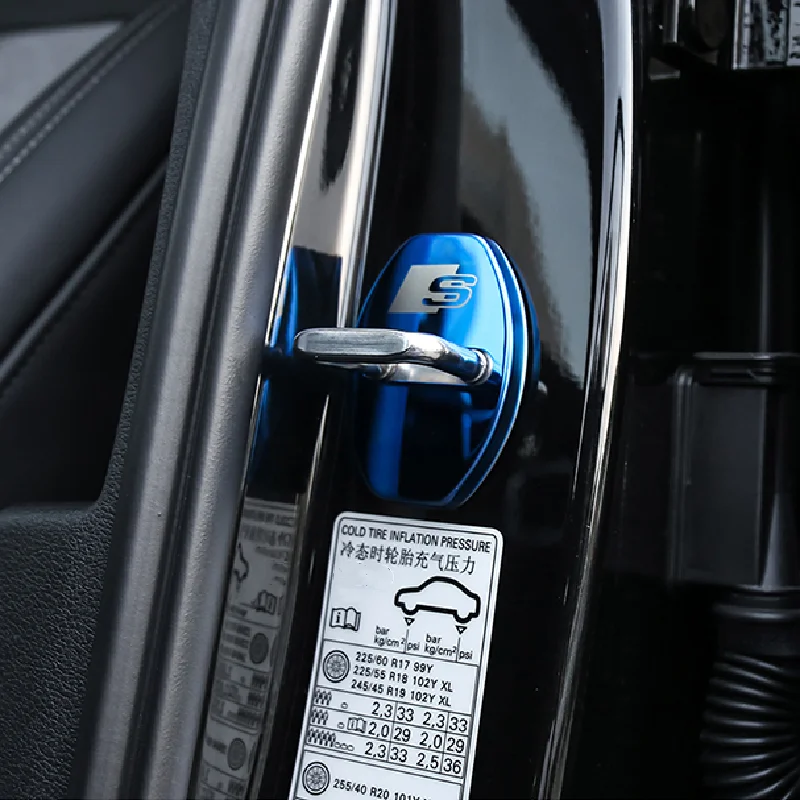 4PCS Pokrowiec na zamek samochodowy do Audi Sline A6 A4 A3 A7 A5 Q3 Q5L Q7 Q2 S4 S5 S6 S7 S8 TT RS3 RS4 RS5 RS6 TTS Akcesoria