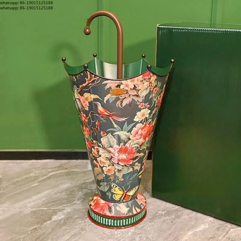 

Vintage Creative Umbrella Holder High Aesthetic Flower Pot Stand for Home Decor Umbrella Stand for Hallway Porch
