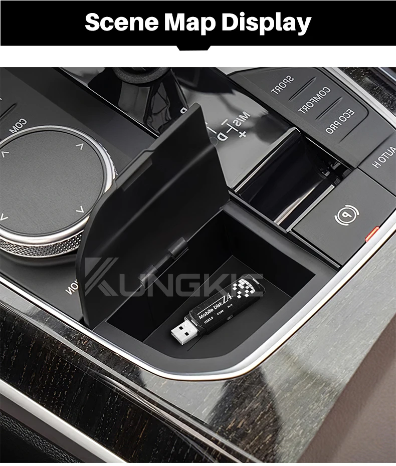 RHD Aufbewahrungsbox für BMW 2 3 4er F40 G20 G26 G01 G02 G05 G06 G07 I4 X3 X4 X5 X6 M4 Modifikation Auto Konsole Schalthebel – Detail 5
