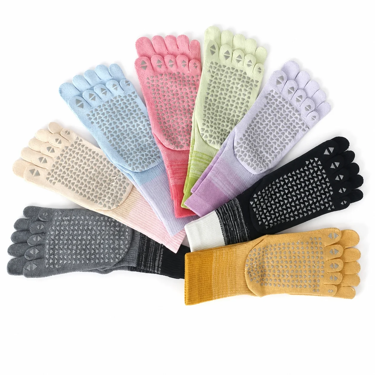 Pilates Yoga Etc - Calcetines unisex de algodón peinado, antideslizantes,