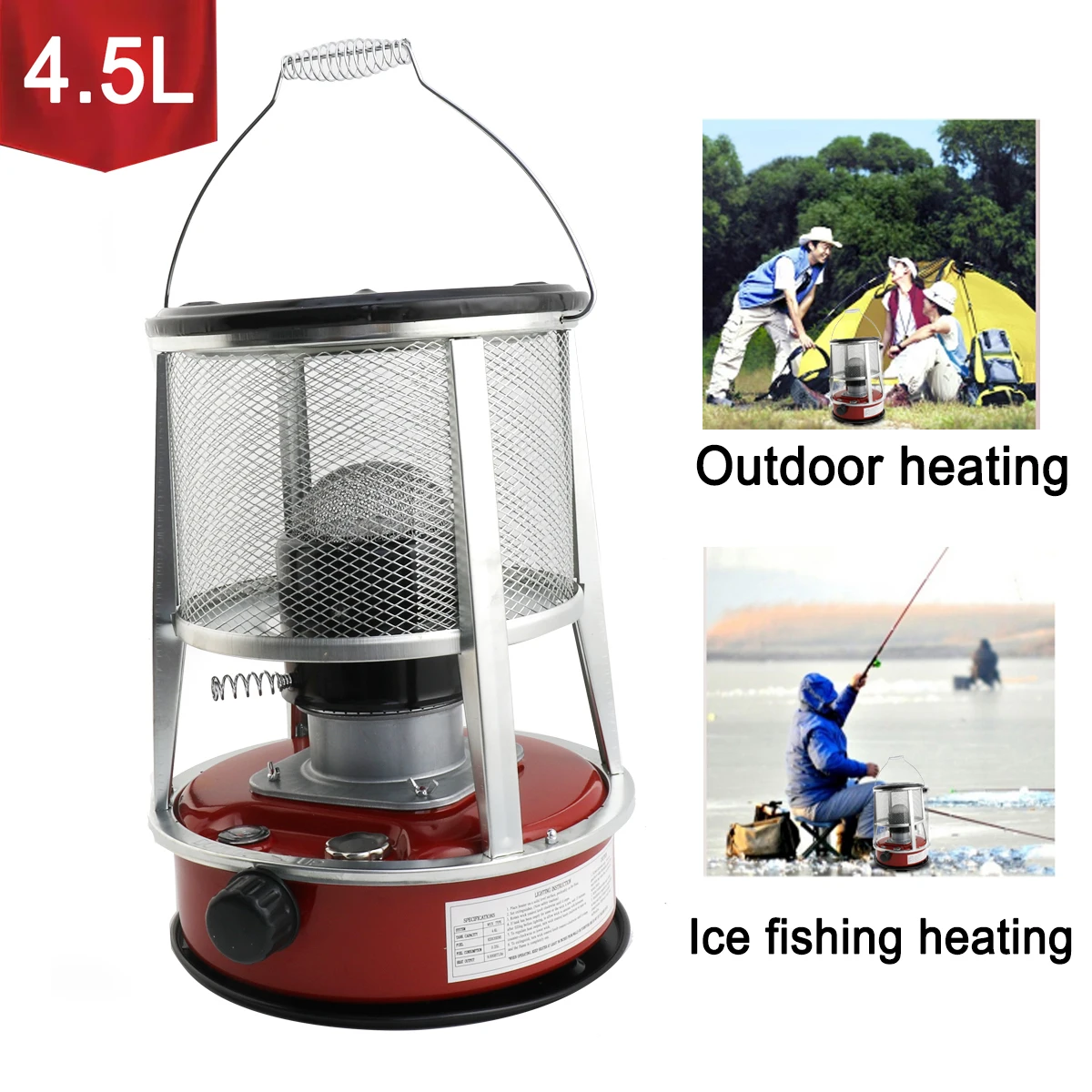 Portable Kerosene Stove,Multifunction Outdoor Camping Cooking Stove Heater Camp Tent Heater for Ice Fish Hike Hunt