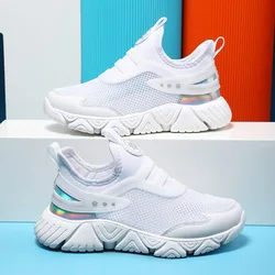 Kids Fashion Sneakers Boys Girls Tennis Shoes Mesh Breathable Running Shoes Lightweight Outdoor Children's Sports Walking Shoes