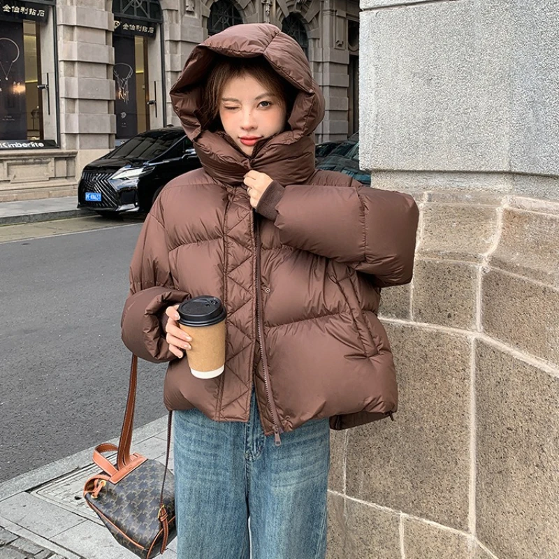 جديد أسفل الملابس المبطنة بالقطن المرأة الشتاء قصيرة سميكة موضة الملابس المبطنة بالقطن نسخة فضفاضة سترة مبطنة بالقطن #4
