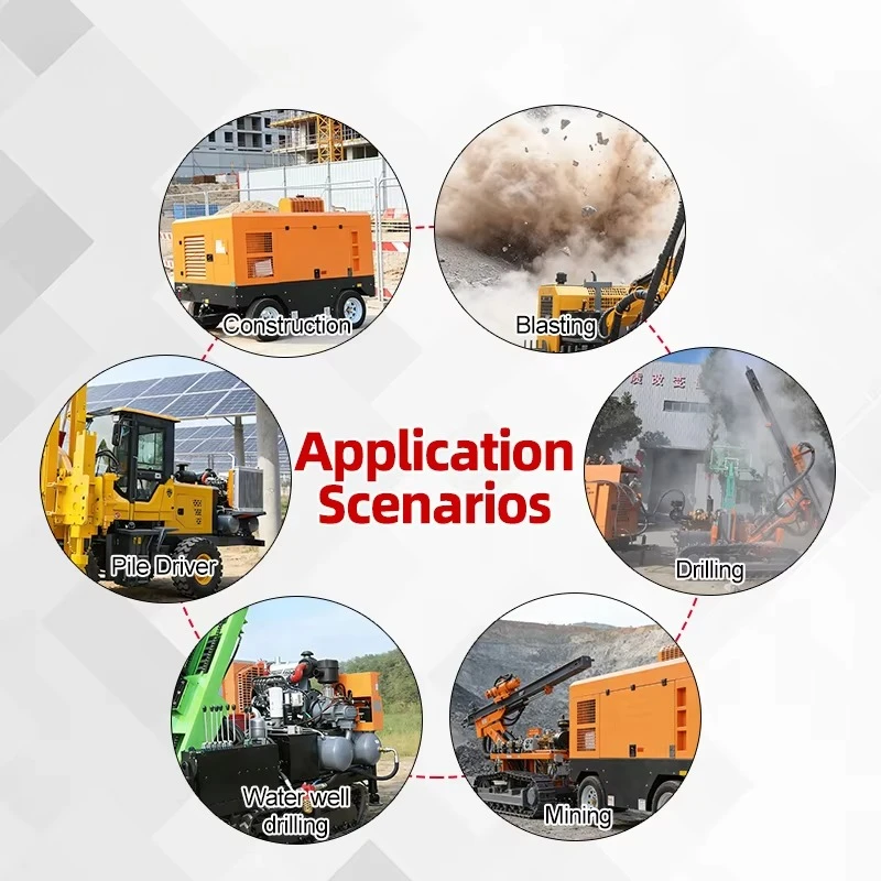 Durable Reliable Industrial Air Compressor for DTH Drilling Rig Blasting Construction Compresor Aire