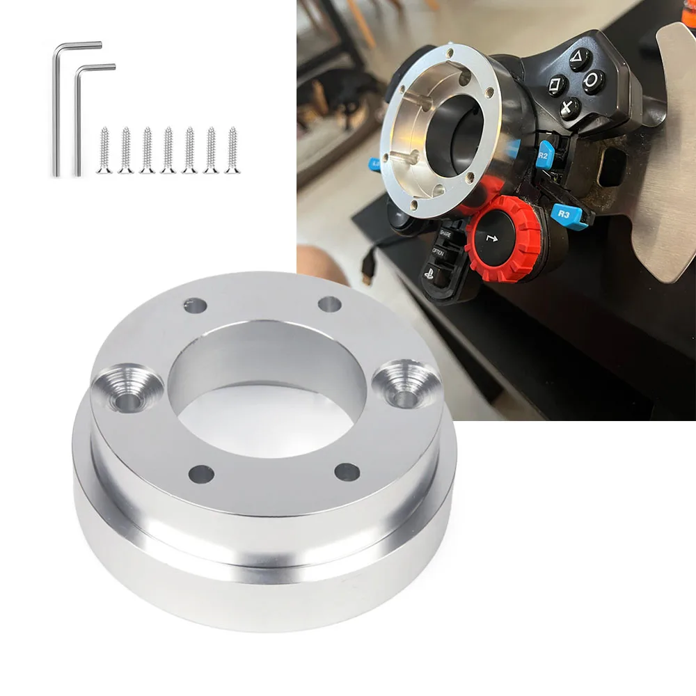 Aluminum For Logitech G29 G920 G923 13/14inch Steering Wheel Adapter Plate 70mm PCD Racing car game Modification