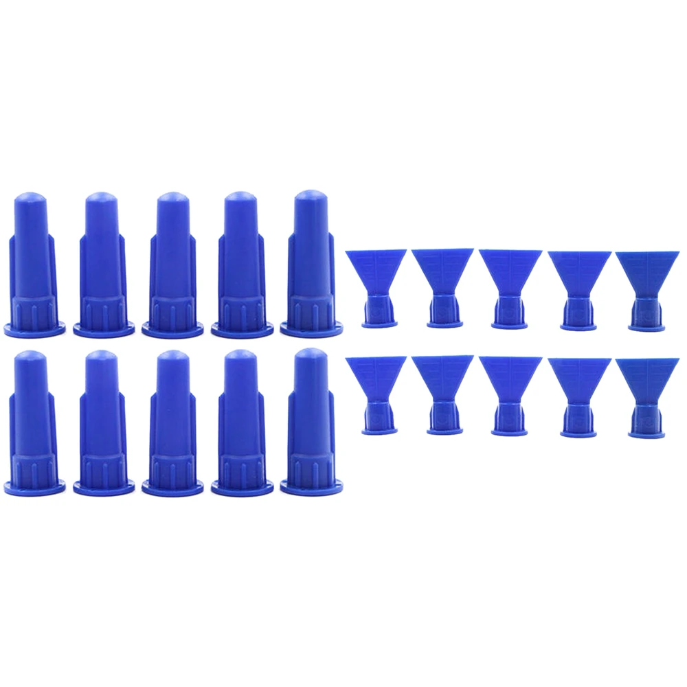 

-ABLP 20Pcs Cylindrical Cone For Cartridge Caulking Spare Part Nozzle Spray Tip - 10Pcs 56Mm X 13Mm & 10Pcs 51Mm X 41Mm