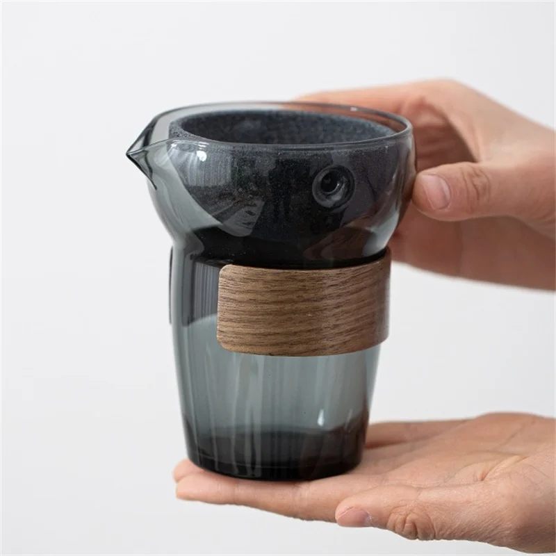 320ml Brewing Citrus Tea Anti Scalding Glass Fair Cup With 360 Rotation Filter Separation Tea Pitcher Kung Fu Set