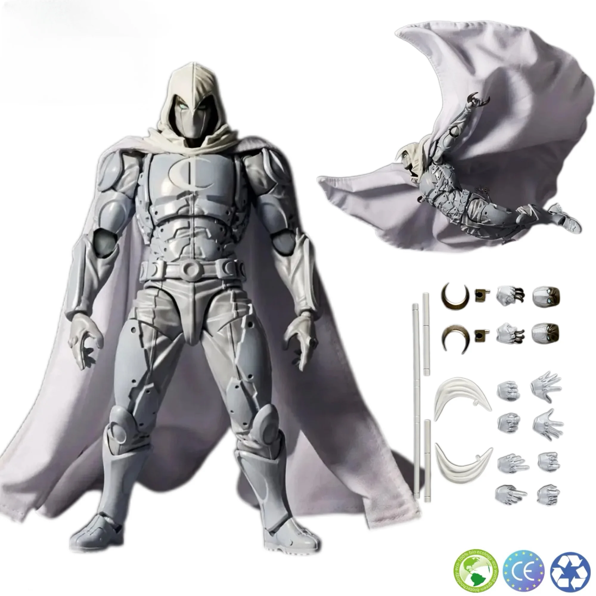 

Kaiyodo Amazing Yamaguchi Moon Knight Cloak ML Super Hero in Stock Men Soldier Long Cape Action Figure Collectible Toy Gifts