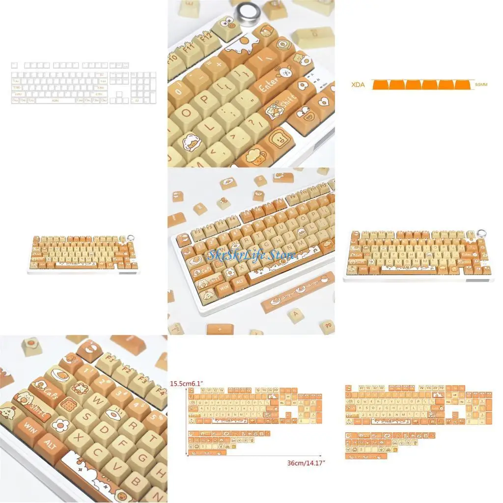 

E65E Customizable 130Keycaps Strong Flexibility for 61 96 98 104 108