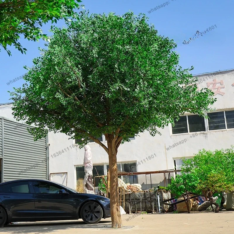 yj21 Simulation banyan large fake tree wishing tree indoor and outdoor landscaping bionic green plants decorative window props