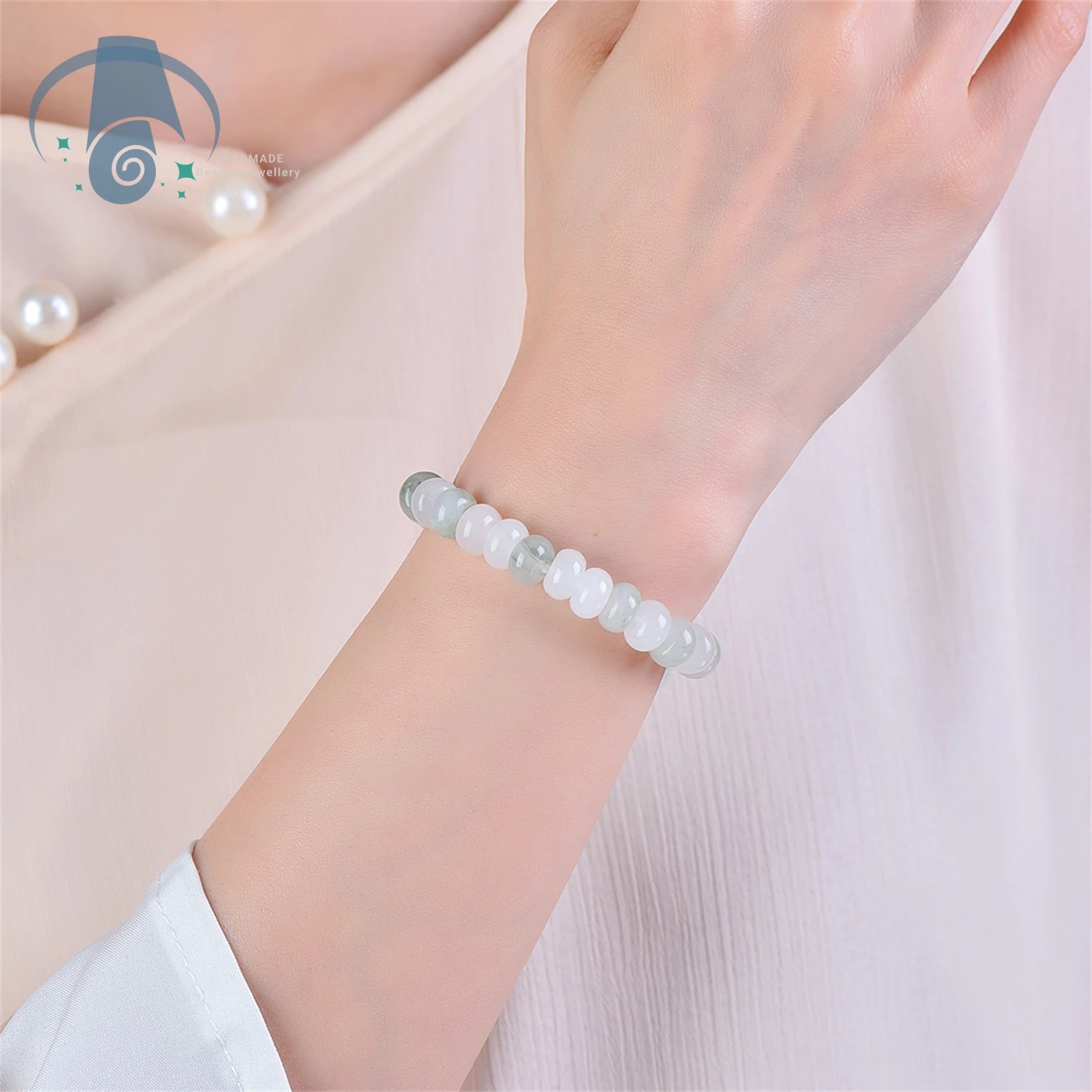 

Модный минималистичный браслет из авантюрина и нефрита с бусинами-абакусами, одинарный, из натурального зеленого камня, унисекс, для медитации и оздоровления