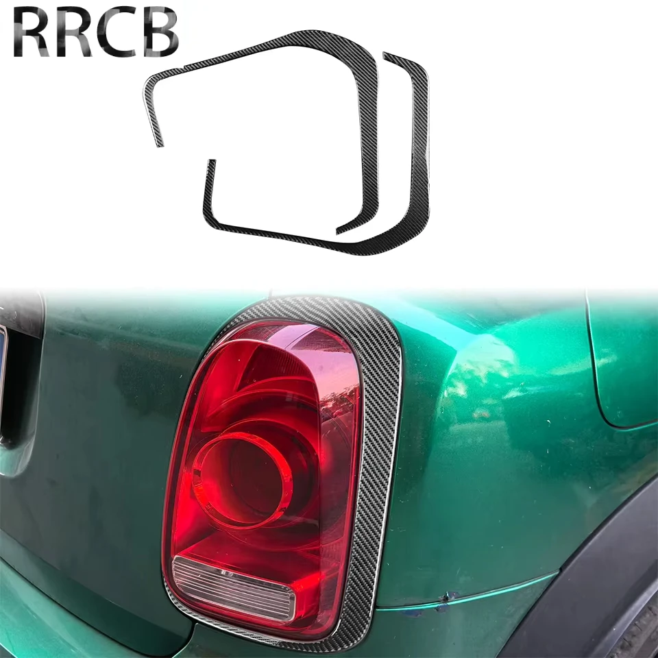 

For BMW Mini Cooper Countryman F60 2017-2023 Real Soft Carbon Fiber Car External Rear Head Light Brake Light Sticker Accessories