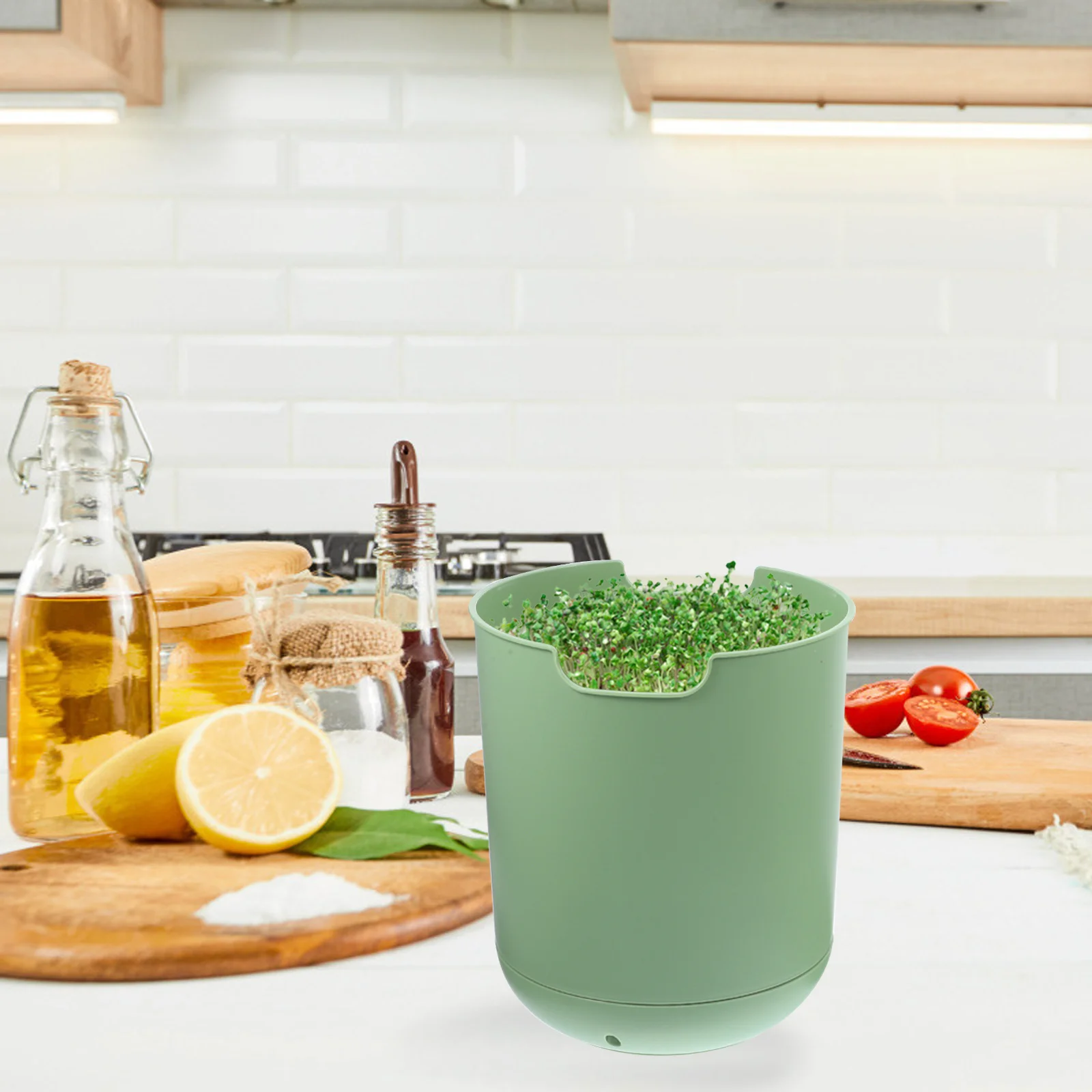 

1Set Bean Sprout Bucket Plastic Wear Resistant Firm Planting Pot Smooth Surface Non Slip Base Sprouter Tray for Home Germination