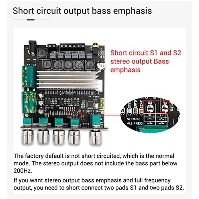 ZK-TB22 TPA3116D2 Bluetooth Subwoofer Amplifier Board 2.1 HIfi High Power Stereo Amp 2X50W+100W Amplificador for Speaker HOT