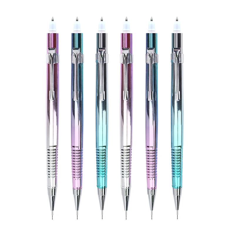 Creative Pencil Ballpoint Pen 2 In 1 Blue Ink 0.3 0.5 0.7 0.9mm Mechanical Pencil Multi Functional Writing Stationery Supplies