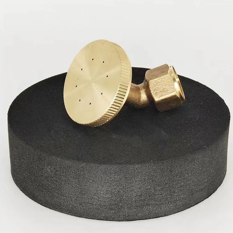 Golden Brass Garden Sprinkler Head 8 Hole High Pressure Irrigation System Windproof Straight Curved Atomizing Nozzle