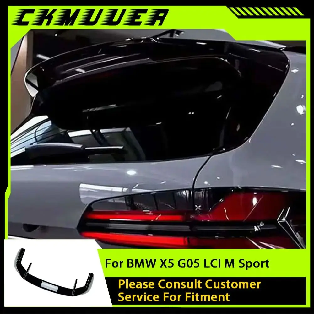 

CKMUUER ABS черный задний спойлер на крышу, крыло, окно, Стайлинг автомобиля, украшения, аксессуары, комплекты кузова для BMW X5 G05 LCI M Sport 2023+