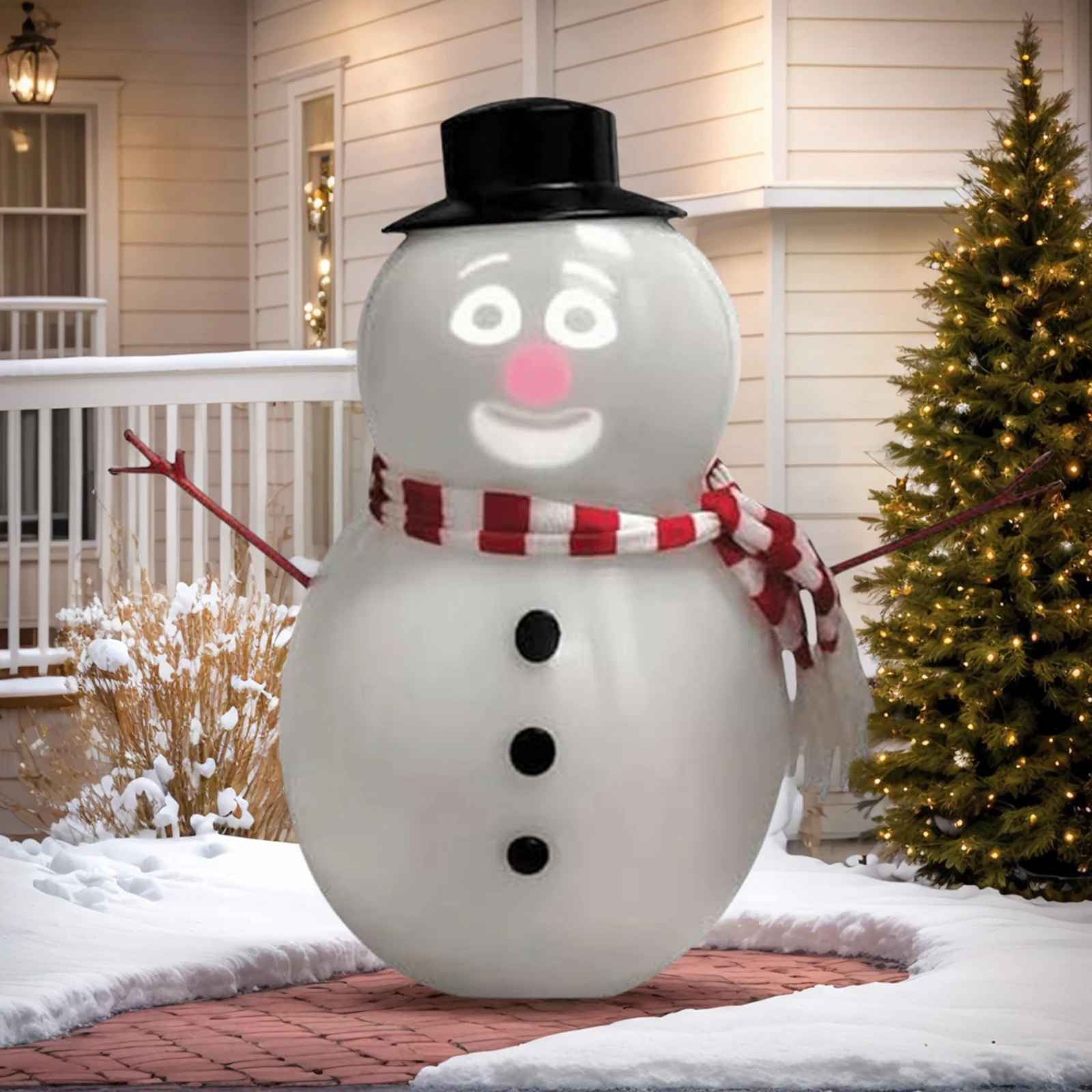 Pupazzo di neve animato parlante Blink Proiettore e altoparlante integrati Che parla Canto Danza Animato Blink Pupazzo di neve di Natale Decorazione della casa