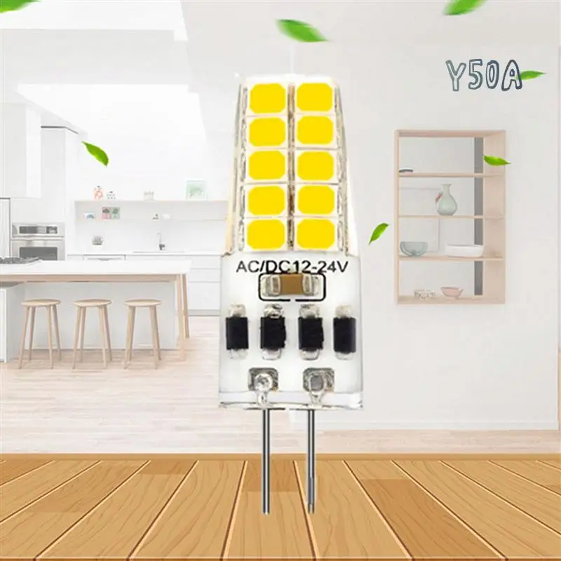 

Y50A-40PCS G4 LED Bulb AC/DC12V-24V 3W LED G4 Light 20LED 360 Angle Light 2835SMD Replace 30W Halogen Lamp,Cool White