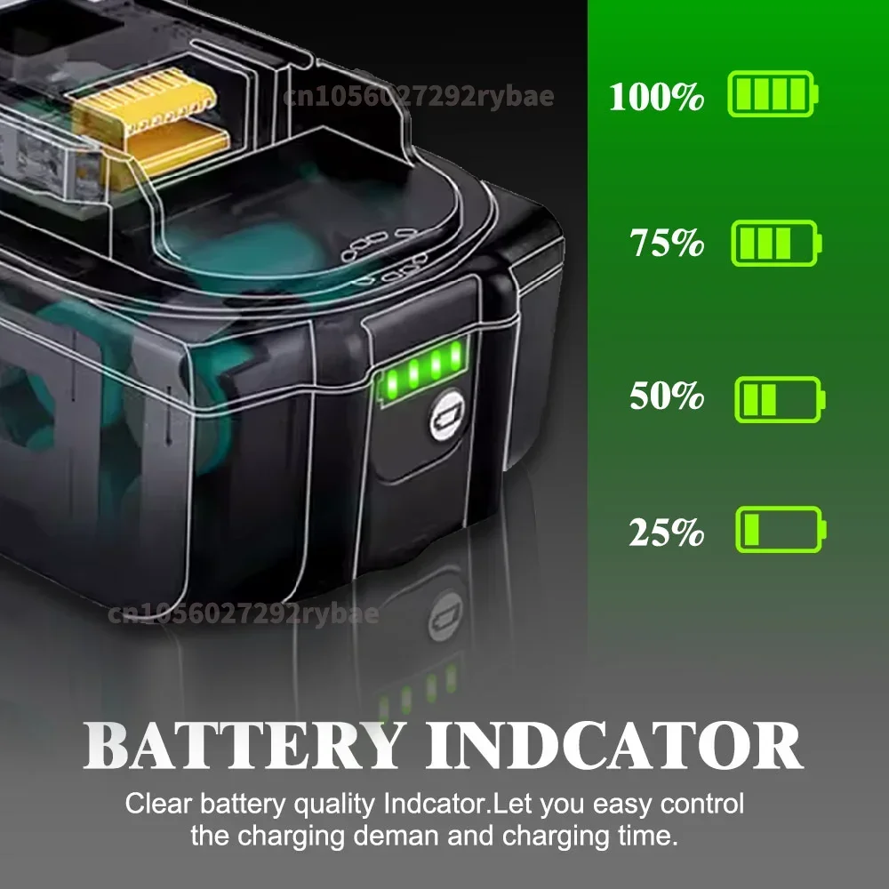 Makita-Batterie de rechange pour perceuses sans fil, 18V, 6Ah, 9Ah, 18Ah, Eddie ion, LXT, BL1860B, BL1860, BL1850, BL1830, DHP482RFX9, BL1815, LXT400