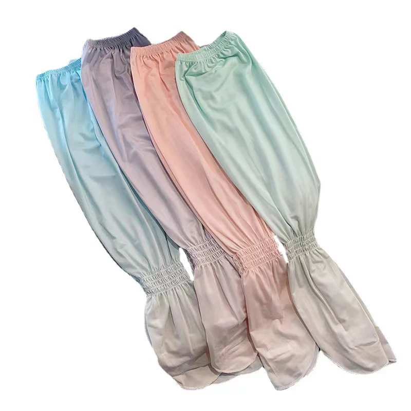 Рукава из ледяного шелка с защитой от ультрафиолета; Модный летний чехол для вождения и езды на велосипеде градиентного цвета