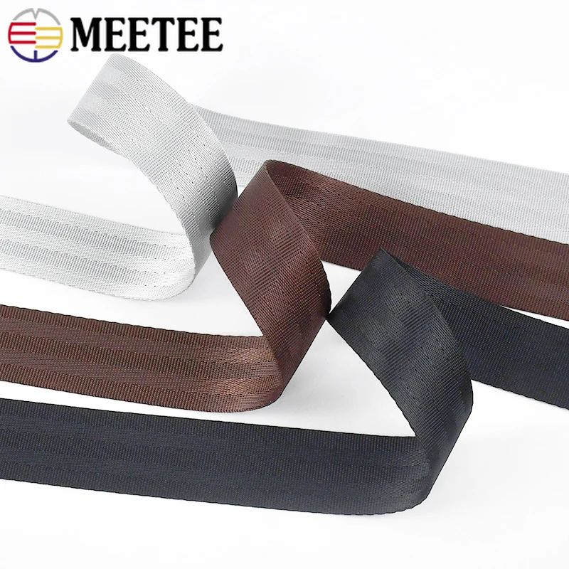 2Meters 20/25/32/38/50mm Nylon Webbing Tape Bag Strap Safety Belt Band Luggage Pet Collar Ribbon Material Sewing Accessories