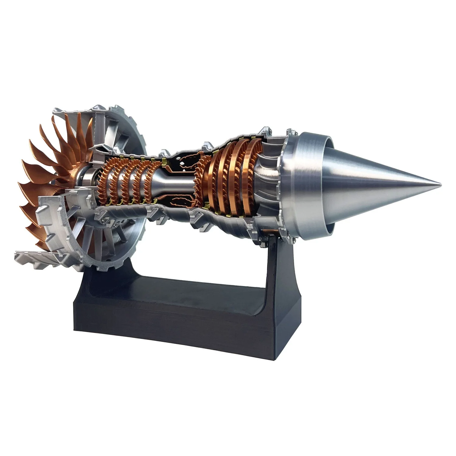 Super turbofan motor modelo de montagem brinquedo elétrico turbina potência alto desempenho boutique modelo aeronave kit motor para crianças