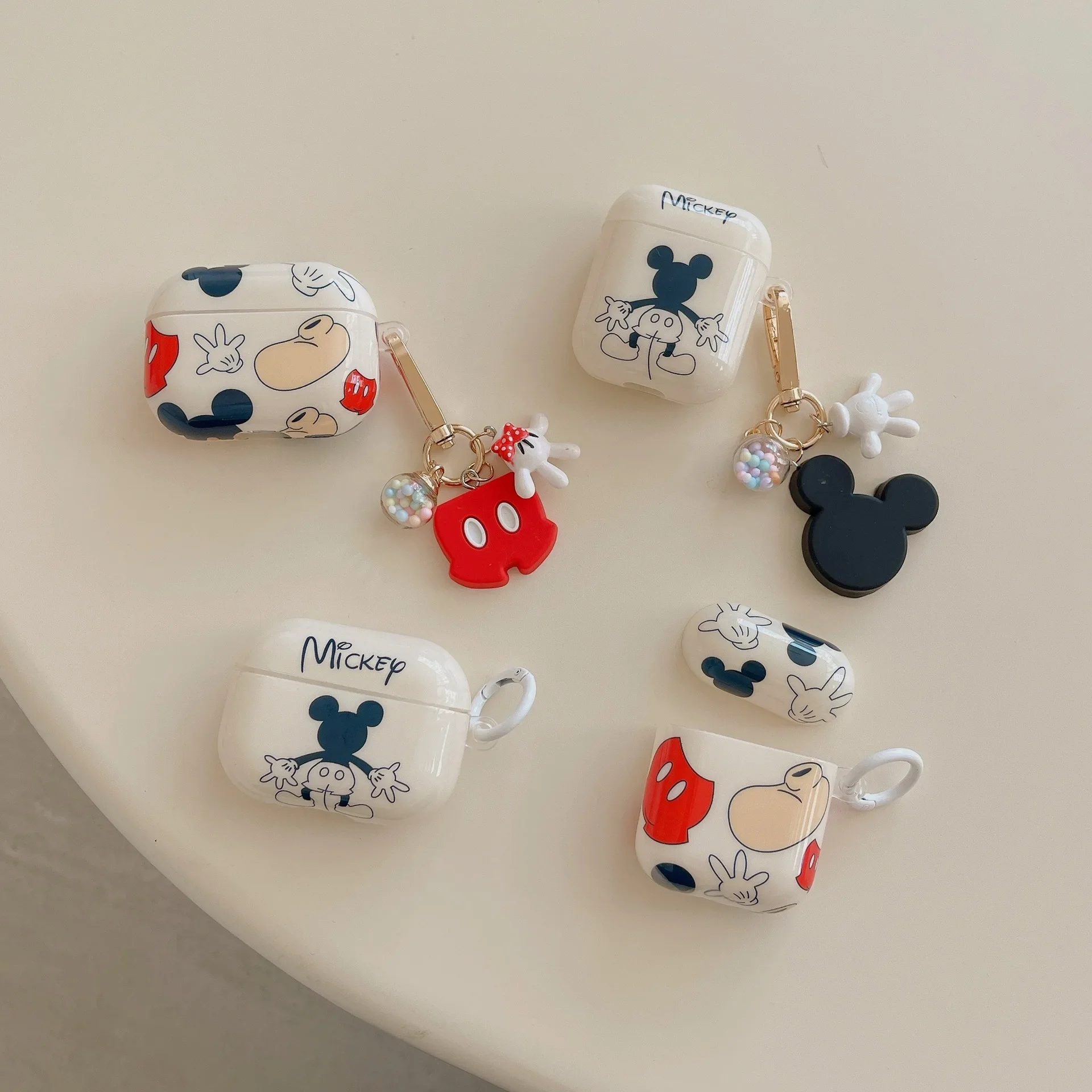 Disney Mickey Minnie Maus Fall für Airpods Pro 2, schützende Bluetooth-Kopfhörer TPU-Abdeckung für Airpods Pro Fall für Mädchen Männer