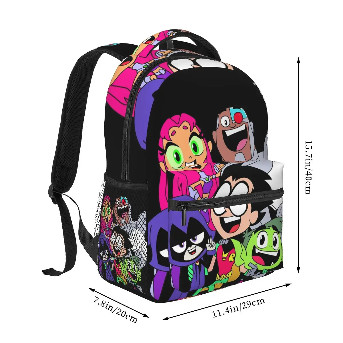 男の子と女の子のための十代のタイタンの絵のバックパック、学生のランドセル、漫画のリュックサック、ショルダーバッグ、大容量、子供のためのブックバッグ