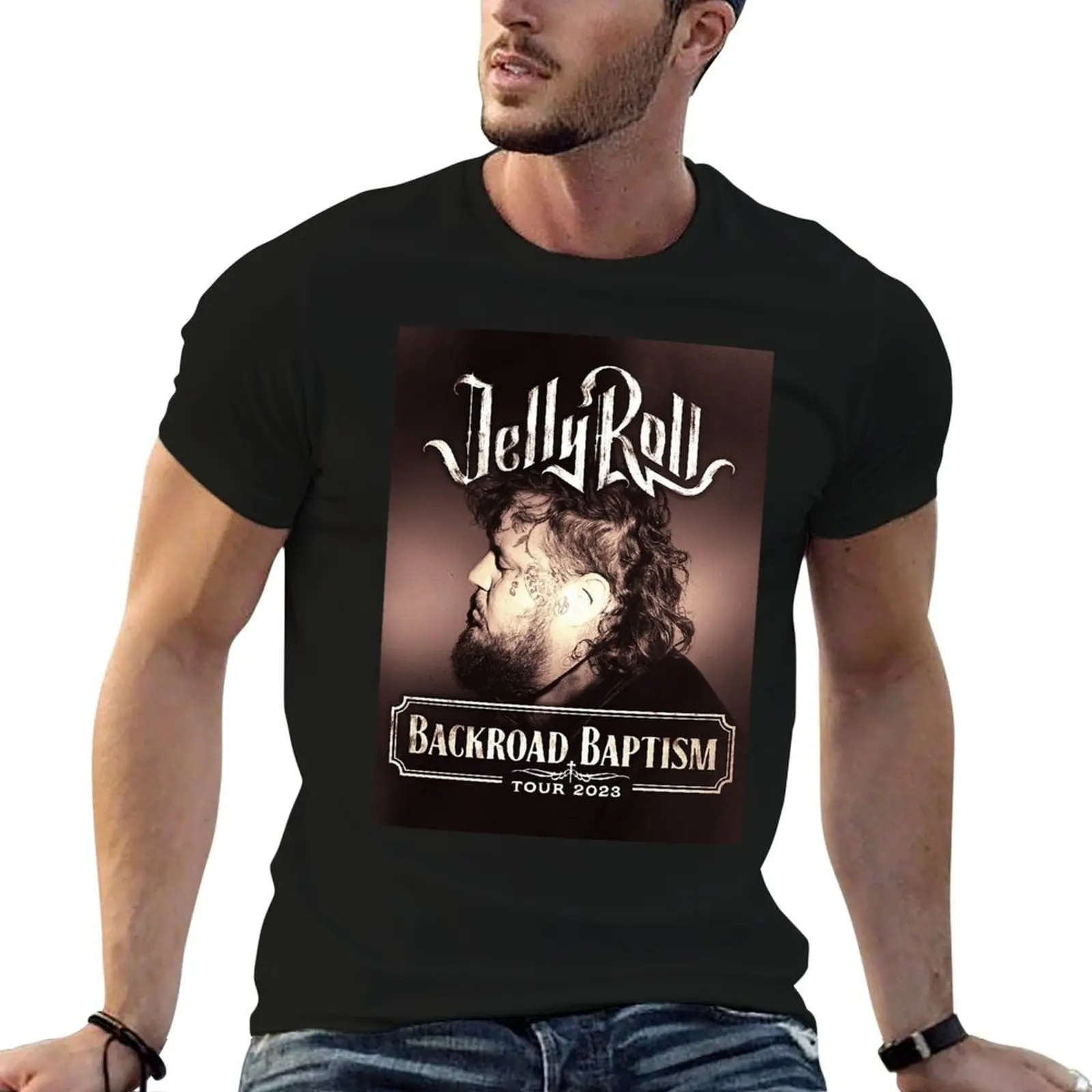 Backroad Baptism Tour, Jelly Roll Tour, Jelly Roll T-Shirt korean fashion essential t shirt mens tall t shirts