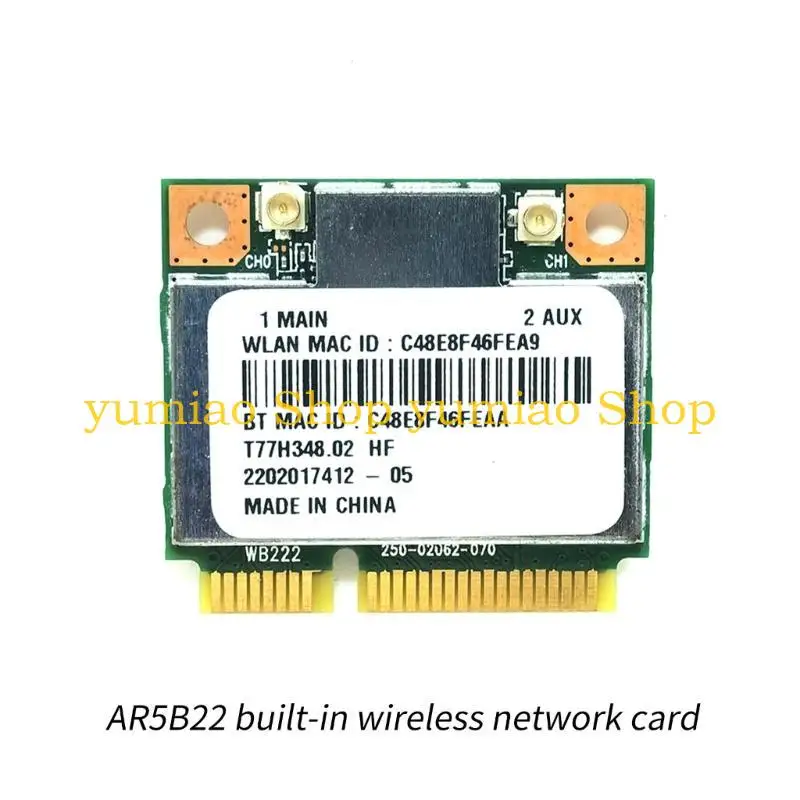 587B AR5B22 Thẻ mạng không dây nhanh, 300Mbps BT4.0 cho máy tính xách tay PCIe nhỏ