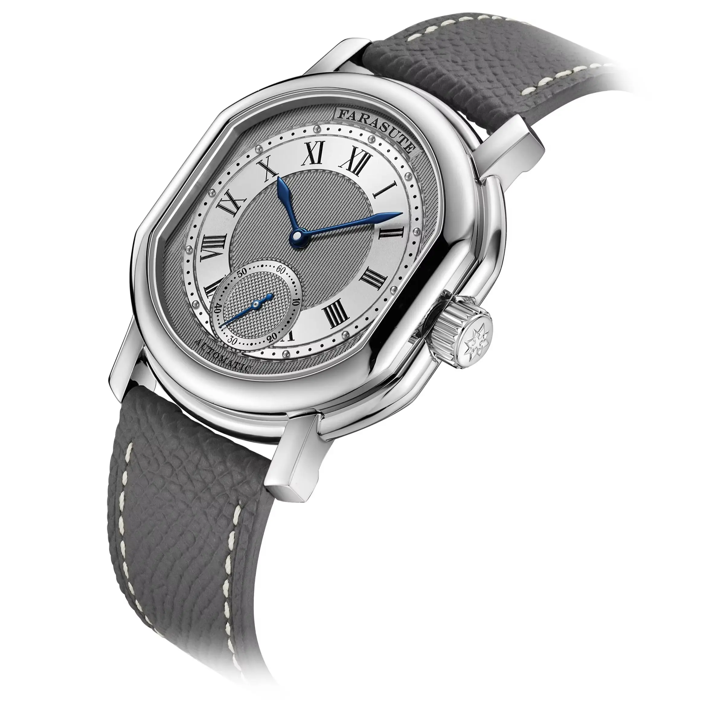 FARASUTE Men Automatic Watch 38mm Luxury Mechanical Wristwatch Sapphire 5Bar Waterproof Peacock Movement Small Second Dial