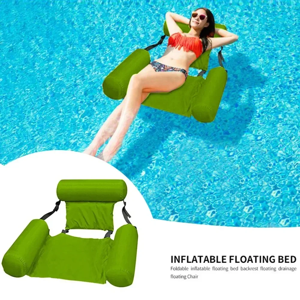 Faltbare Schwimmende Wasserhängematte - Aufblasbare Pool-Liegematte, Liegestuhl für Schwimmen, Tragbare Luftmatratze Pool-Zubehör – Detail 3
