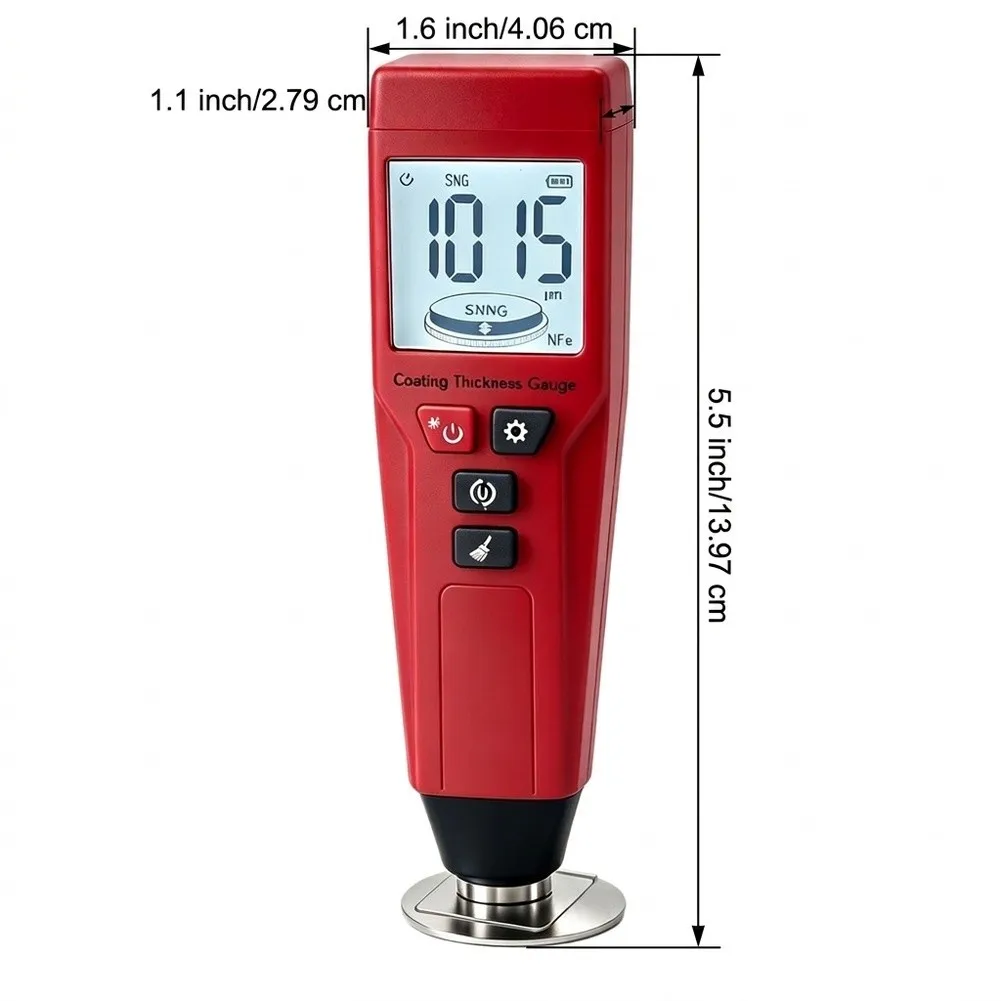 SV608A Coating Thickness Gauge Dual Mode Iron Aluminum Electroplating Paint Meter For Auto Car Inspection And Metal For Surface